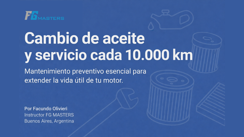 Cambio de aceite y servicio cada 10.000 km.