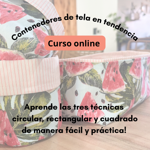 Curso on line contenedores de tela en tendencia