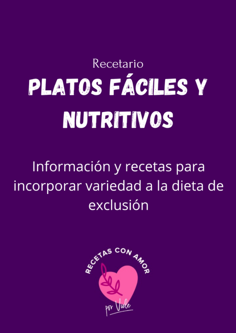Recetario Platos Fáciles y Nutritivos