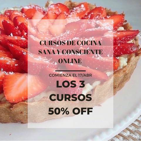 Curso Alimentación Consciente + Pastelería Vegana+ Alimentación Nivel 2