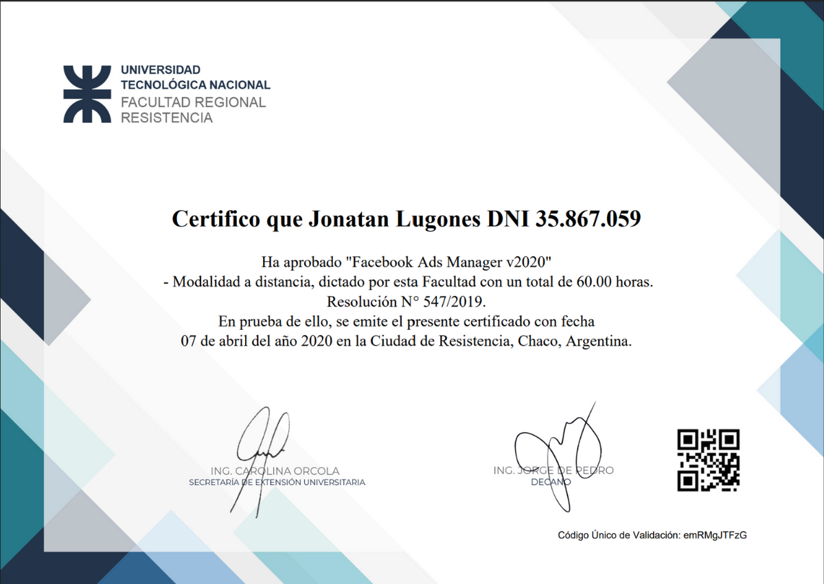 Facebook Ads Manager — UTN