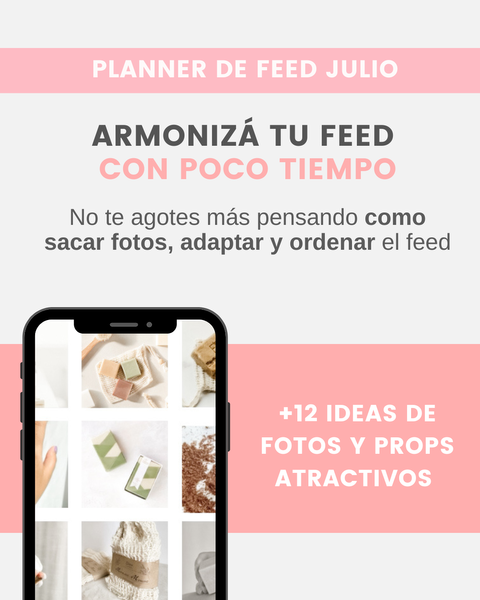 Planner de feed julio