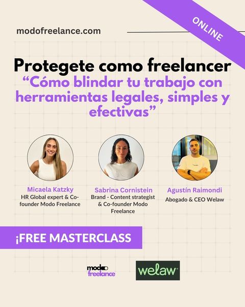 Masterclass: Protegete como freelancer ft. Welaw