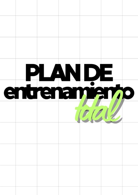 PLAN DE ENTRENAMIENTO COMPLETO