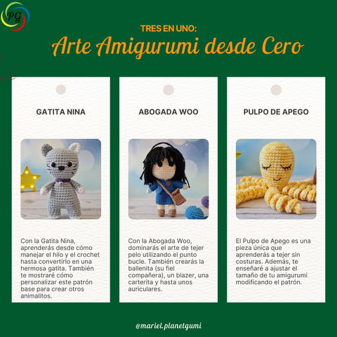 Tres en Uno: Arte Amigurumi desde Cero