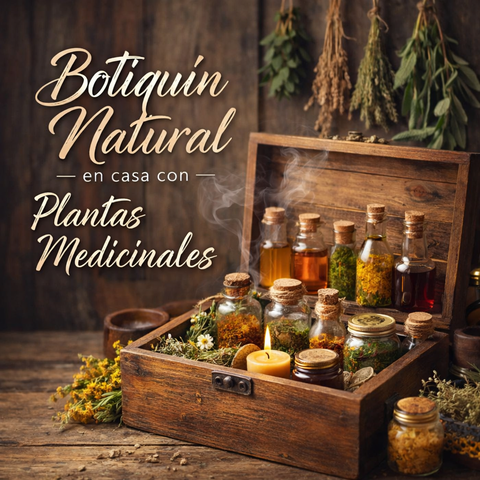 Botiquín natural en casa con plantas medicinales