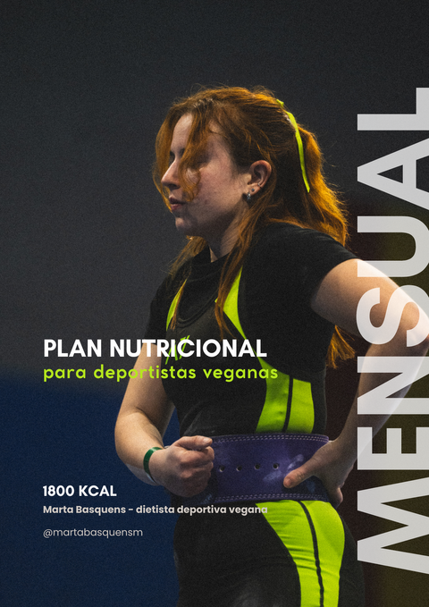PLAN DEPORTISTA VEGANA - 1800 kcal