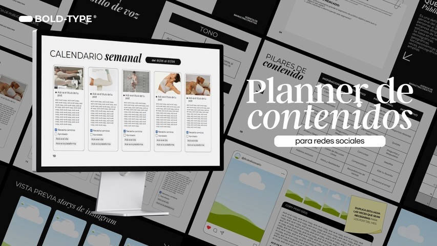 Planner de contenidos - Editable BoldType