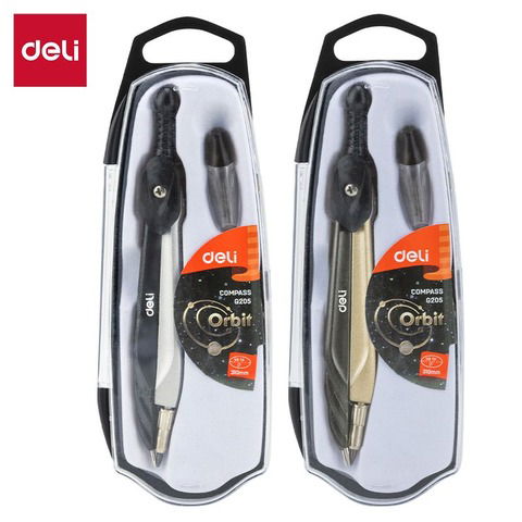 Compás escolar Deli Orbit con mina 2mm C/Estuche (G20502)