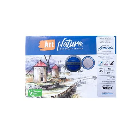 Block Art Nature A5 Acuarela/Multitecnica 300gr 20h Emblocado (89781)