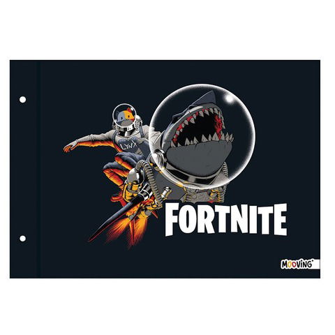 Carpeta N°5 Mooving Fortnite Tiburón Negra