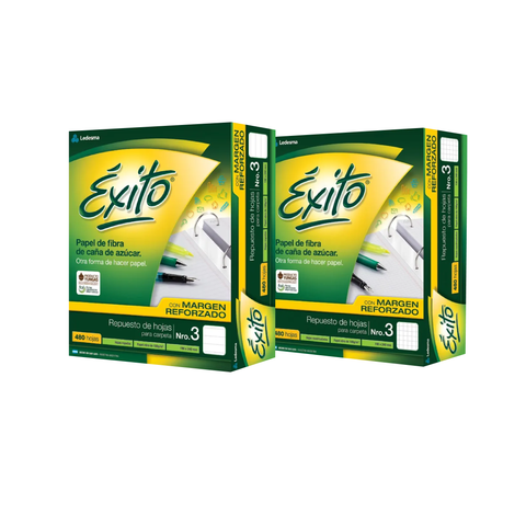 Repuesto Nº3 Exito -100Grs- x480Hojas. C/Banda 