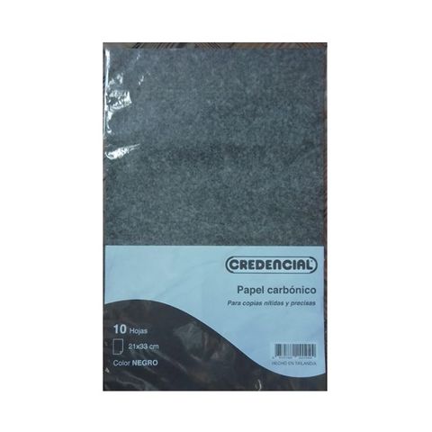 Carbónico Papel Credencial Negro Blister x10