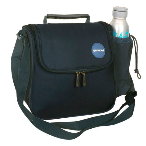Lunchera Gremond con Porta Botella 24x26 x14CM. Negro (0521-4002-0001)