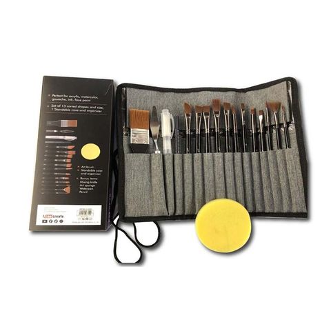 Pack de Pinceles Set Giorgione con Portapinceles x18 (G-CB18)