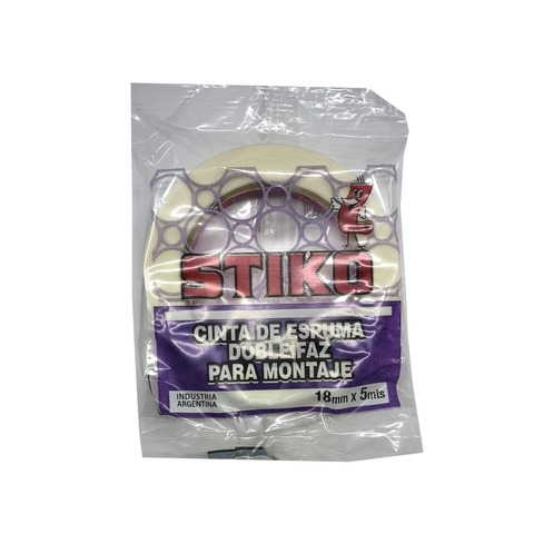 Cinta Adh. Bifaz Stiko Espumada 24mmx5mts