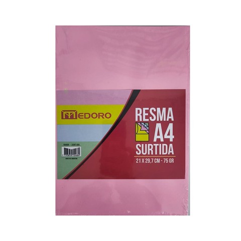 Hoja Color A4 x100 Medoro Surtido: 4 Colores