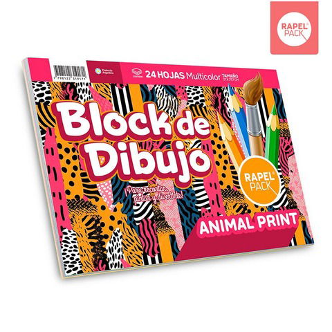 Block de Dibujo tipo nene Nº5 Rapel Pack x24Hj Fantasía 