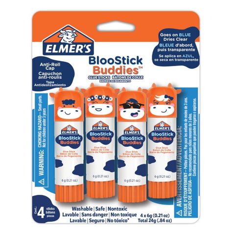 Adh. Barra Elmers  6 grs  Blister x4 Buddies Bloostick