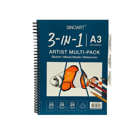 Block Sinoart Multitecnica Artist A3 60Hj Espiralado 