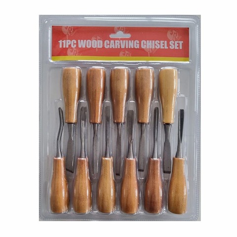 Gubia Set x11 Piezas (11PC Wood Carving Chisel Set)