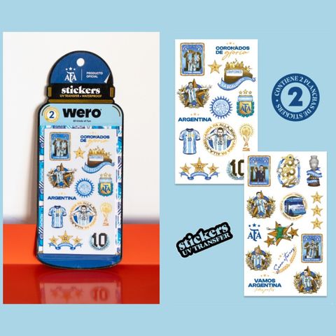 Stickers Wero UV Resistente al Agua P/Botellas-Etc x2 Planchas 