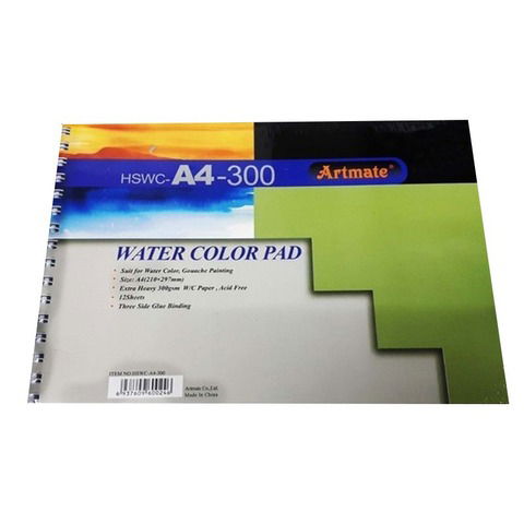 Block Artmate Acuarela (300gr) (A4) (HSWC-A4-300) Watercolor Pad - Espiral