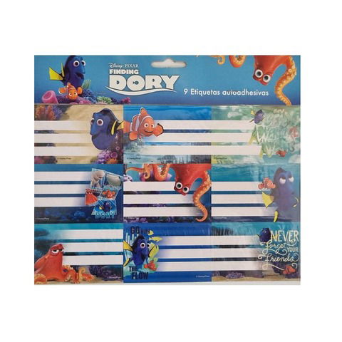 Etiquetas Princess Colours Disney Finding Dory x9