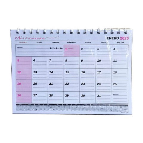 Calendario 2025 Milenium Esp. 16x23 cm 1/2 Oficio (CA06)