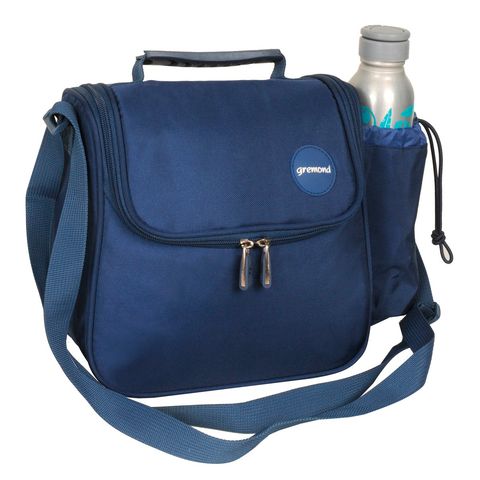 Lunchera Gremond con Porta Botella 24x26 x14CM. Azul (0521-4002-0002)