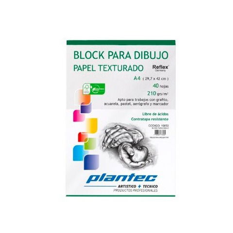 Block Plantec A4 Texturado 210gr 40h Emblocado 15672