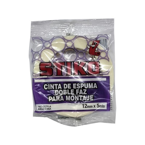 Cinta Adh. Bifaz Stiko Espumada 12mmx5mts