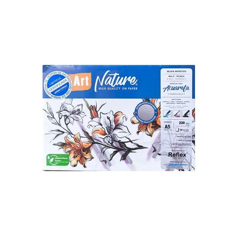 Block Art Nature A5 Acuarela/Multitecnica 230gr 20h Emblocado (89786)