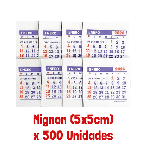 Calendario 2026 Mignon x500 (CA07)