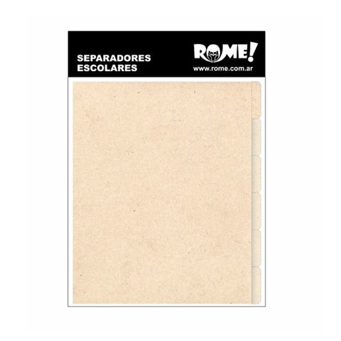 Separadores A4 Rome Eco Friendly Creative (75002/6) x6 Pos.