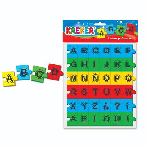 Goma Eva Set Kreker Abecedario P/Encastrar x36 Piezas (307)