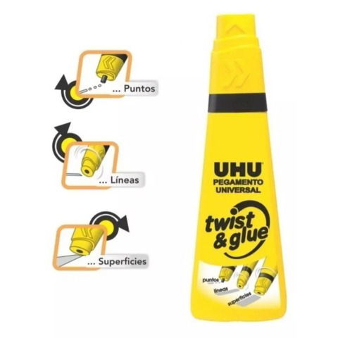 Adh. Uhu Pegamento Universal  90ml. Twist & Glue (Frasco Fácil)