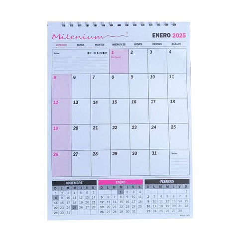 Calendario 2025 Milenium Esp. 32,5x23 cm (Oficio Vertical) (CA08)