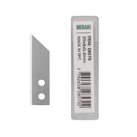 Repuesto cortante Zunchos Meraki 29x8x0.4mm - x10Hojas (28570)