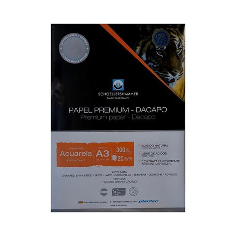 Block Plantec/Schoeller P/Acuarela Da Capo (300gr) (A3) (20H) (89774) 