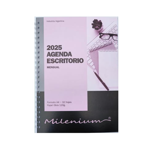 Calendario 2025 Milenium Agenda Mensual (A4) (CA50)