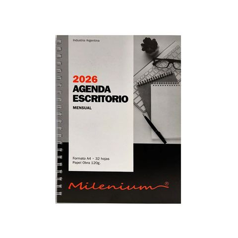 Calendario 2026 Milenium Agenda Mensual (A4) (CA50)