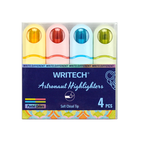 Resaltador Writech Astronaut Pastel x4 (W-8154-PL4-Pastel)