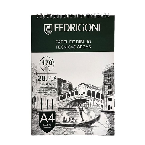 Block Fedrigoni Rugoso A4 170gr 20H Espiral Sup (640991)