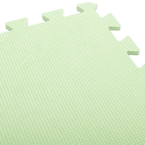 Goma Eva Pisos 30x30 x6 Piezas de 8mm Liso con Bordes Encastrables (93230) Verde Pastel