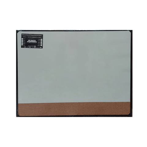 Pizarra Combinada Horizontal Mundo 50x70cm Marco Metal - Blanca/Corcho