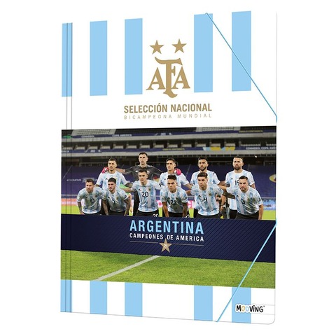 Carpeta Oficio con Elástico Mooving AFA 