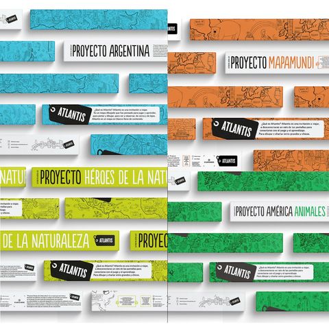 Poster Atlantis para Colorear Paquete x4 Surtidos
