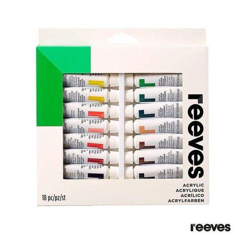 Acrílico Reeves x18 pomos de 12ml 