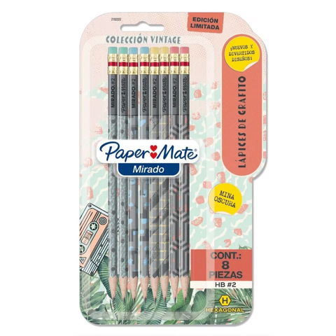 Lápiz Paper Mate Negro x8 